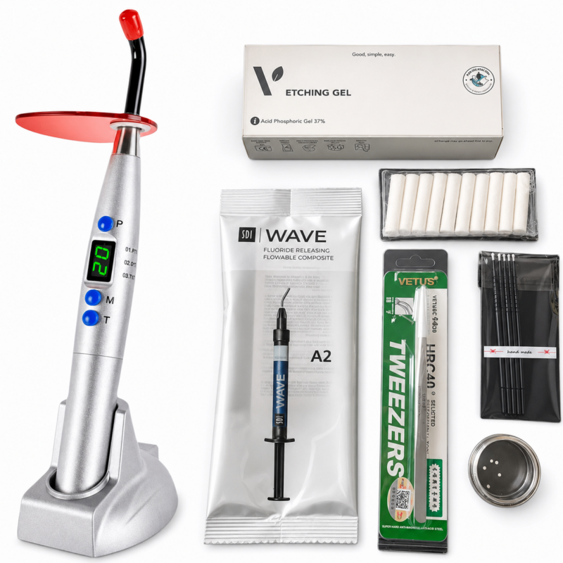 Kit de strass Dentaire produits et lampe