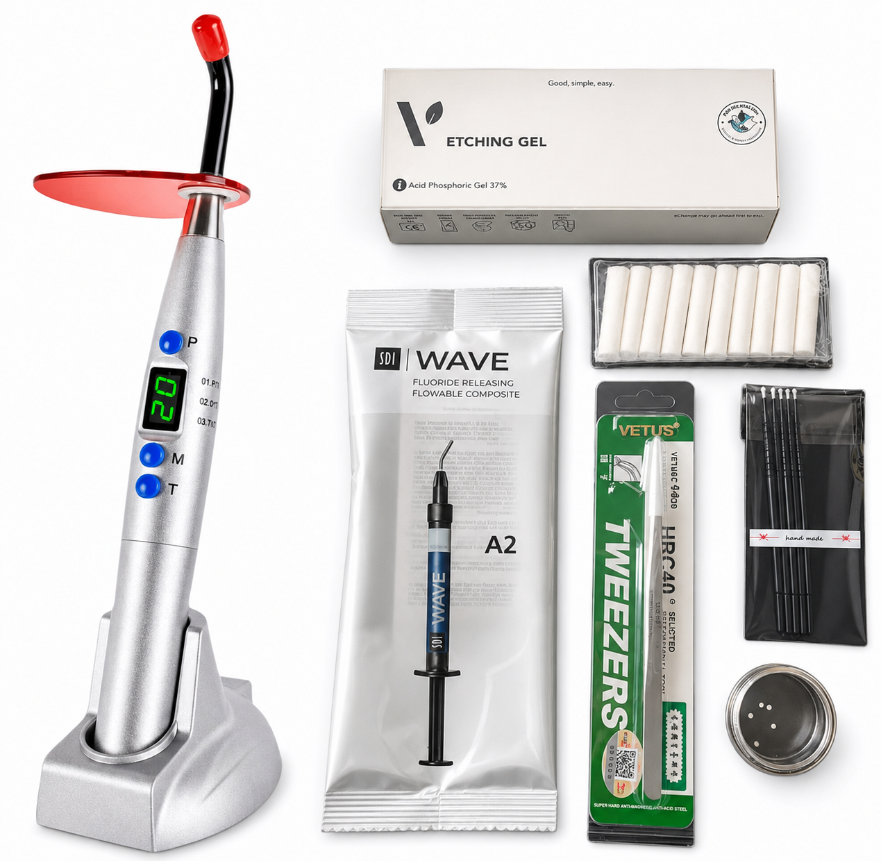 Kit de strass Dentaire produits et lampe