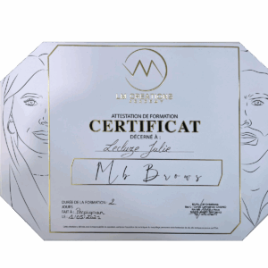 Certificat LM Creations Mb Brows Julie Lecluze
