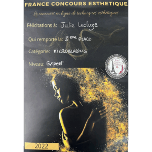 France concours esthétique Microblading Expert Julie Nails Cabestany